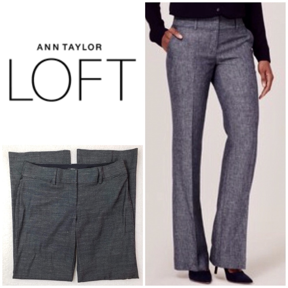 Ann Taylor Loft Chambray Marisa Trouser 4 Petite